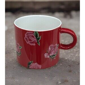 You Are Beautiful 16oz Stoneware Coffee Mug Red Roses Threshold Plant Lover Gift